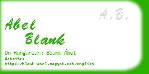abel blank business card