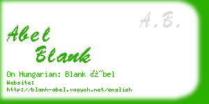 abel blank business card